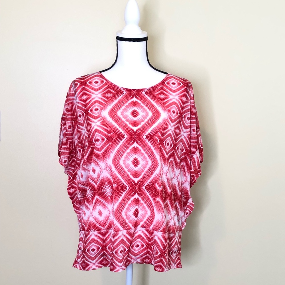 Chico's Women’s Red Shirt Blouse Top Soft Size 3
